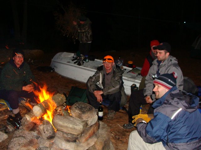 Warming campfire