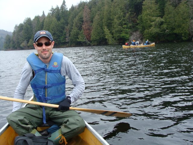 Neiland in the canoe