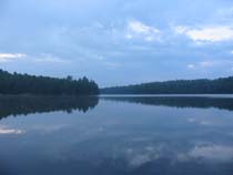 Calm lake at dawn
