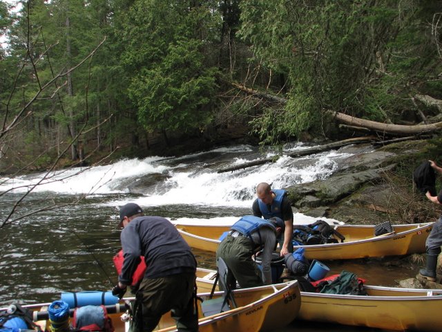 Loading the canoes